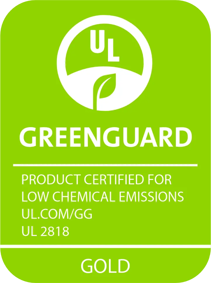 Certificado UL GREENGUARD GOLD de baixa emissão química para impressões sustentáveis da tecnologia HP Latex na Ápice Digital.